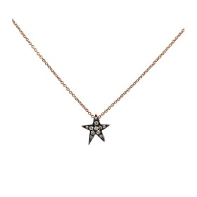 Collana Stella Diamanti Brown Oro Rosa 9kt