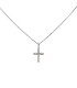 Collana Croce Oro Bianco 9kt Diamante