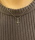 Collana Croce Oro Bianco 9kt Diamante