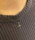 Collana Croce Oro Bianco 9kt Diamante