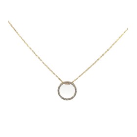Collana Cerchio Oro Giallo 9kt Diamanti