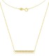 Collana Barretta Zirconi Oro Giallo 9kt