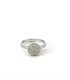 Anello Raggi Fiore Oro Bianco 9kt Diamanti 0,51 G SI