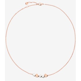 Collana Dodo Cuore Argento Oro Rosa 9kt