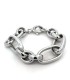 Bracciale Catena Maglia Ovale Argento