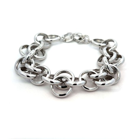 Bracciale Catena Cerchietti Ovali Argento