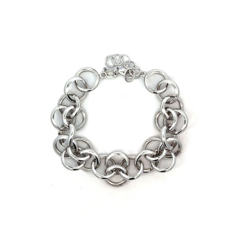 Bracciale Catena Cerchietti Ovali Argento