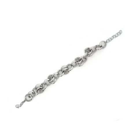 Bracciale Catena Cerchietti Ovali Argento