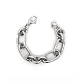 Bracciale Catena Maglia Ovale Argento