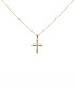 Collana Croce Oro Giallo 9kt Diamanti