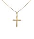 Collana Croce Oro Giallo 9kt Diamanti