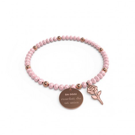 Bracciale Donna 10 Buoni Propositi Chérie "Sei Unica" Rosè B5385RO/LR