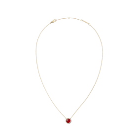 Collana Daniel Wellington Necklace Red Agathe Gold