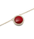 Collana Daniel Wellington Necklace Red Agathe Gold