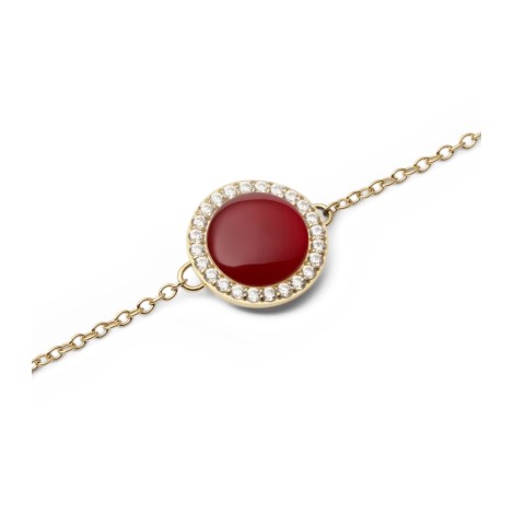 Bracciale Daniel Wellington Red Agate Gold