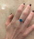 Anello Cuore Oro Bianco 9kt Diamanti Topazio Azzurro