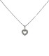 Collana Cuore Oro Bianco 9kt Sedici Brillanti 0.13 Kt G SI