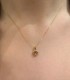Collana Cuore Citrino e Diamanti Oro Giallo 18 kt