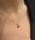 Collana Cuore Citrino e Diamanti Oro Giallo 18 kt