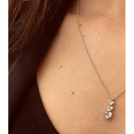 Collana Cuori Re Carlo Anniversary Love Oro Bianco 18 Kt Diamanti