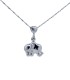 Collana Elefante Oro Bianco 18Kt
