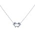 Collana Coppia Delfini Oro Bianco 18Kt