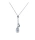 Collana Perla e Luna Oro Bianco 18Kt Brillanti