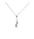 Collana Perla e Luna Oro Bianco 18Kt Brillanti