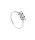 Anello Trilogy Oro Bianco 9kt Zirconi