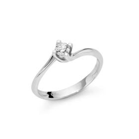 Anello Miluna Diamanti Oro Bianco 18Kt e Diamante