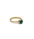 Anello Oro Giallo 9kt Quarzo Idrotermale Verde
