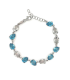 Bracciale Argento e Zirconi Bianchi e Azzurri