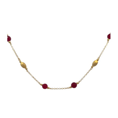 Collana Argento Dorato e Pietre