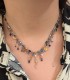 Collana Argento Rosé Pietre e Ciondoli