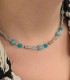 Collana Argento Rosé Pietre e Rondelle