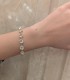 Bracciale Argento Dorato e Zirconi Cuore