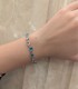 Bracciale Argento e Zirconi Bianchi e Azzurri