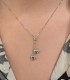 Collana Elefanti Oro Bianco 18Kt Brillanti