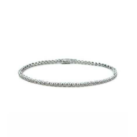Bracciale Tennis Oro Bianco 9kt e Diamanti