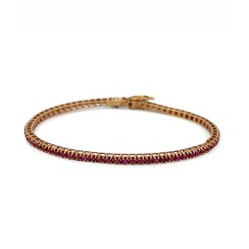 Bracciale Tennis Oro Rosa 18Kt e Rubini