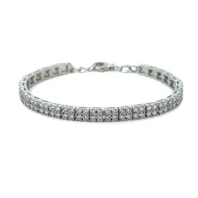 Bracciale Tennis Doppio Argento