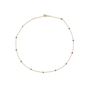 Collana Oro Giallo 18kt Zirconi Colorati