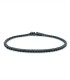 Bracciale Tennis Argento Zirconi Neri