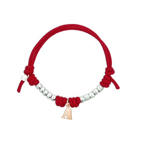 Bracciale Dodo Lettera Granelli e Cordino