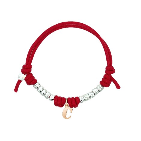 Bracciale Dodo Lettera Granelli e Cordino