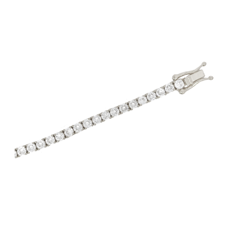 Bracciale Tennis 2,5 mm Argento e Zirconi Bianchi