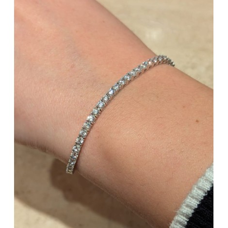 Bracciale Tennis 2,5 mm Argento e Zirconi Bianchi