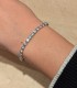 Bracciale Tennis 4 mm Argento e Zirconi Bianchi