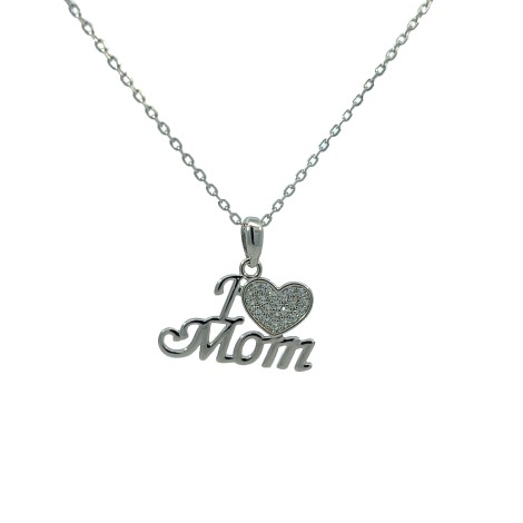 Collana Argento I Love Mom