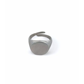 Anello Sigillo Tondo Argento